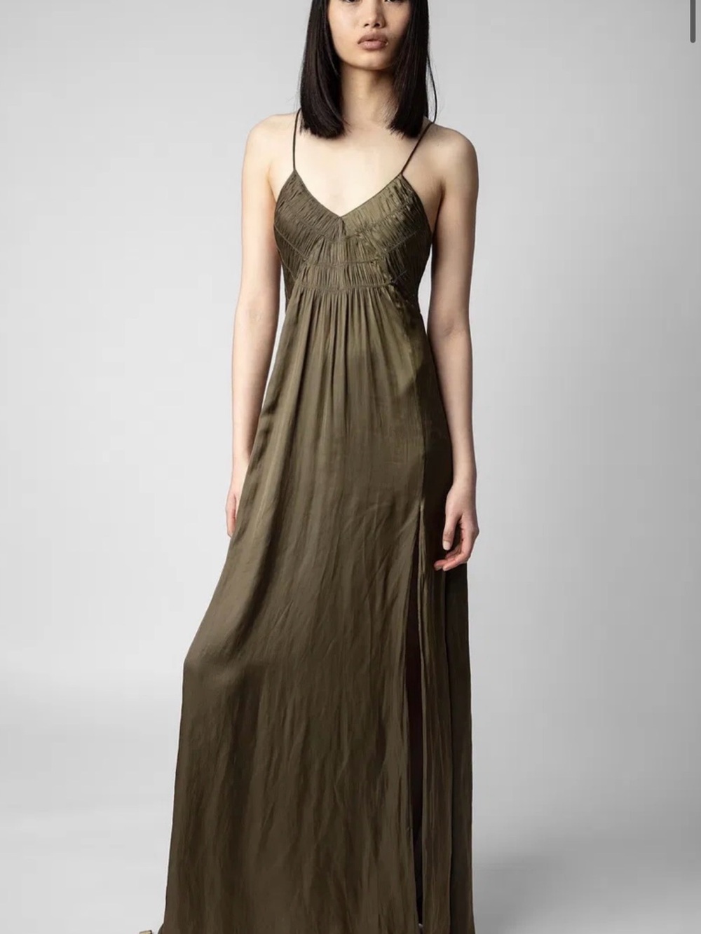 Zadig & Voltaire Rayonne Satin Maxi Dress